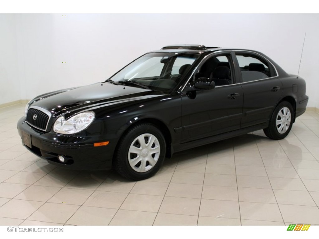 2005 Sonata GL - Ebony Black / Black photo #3