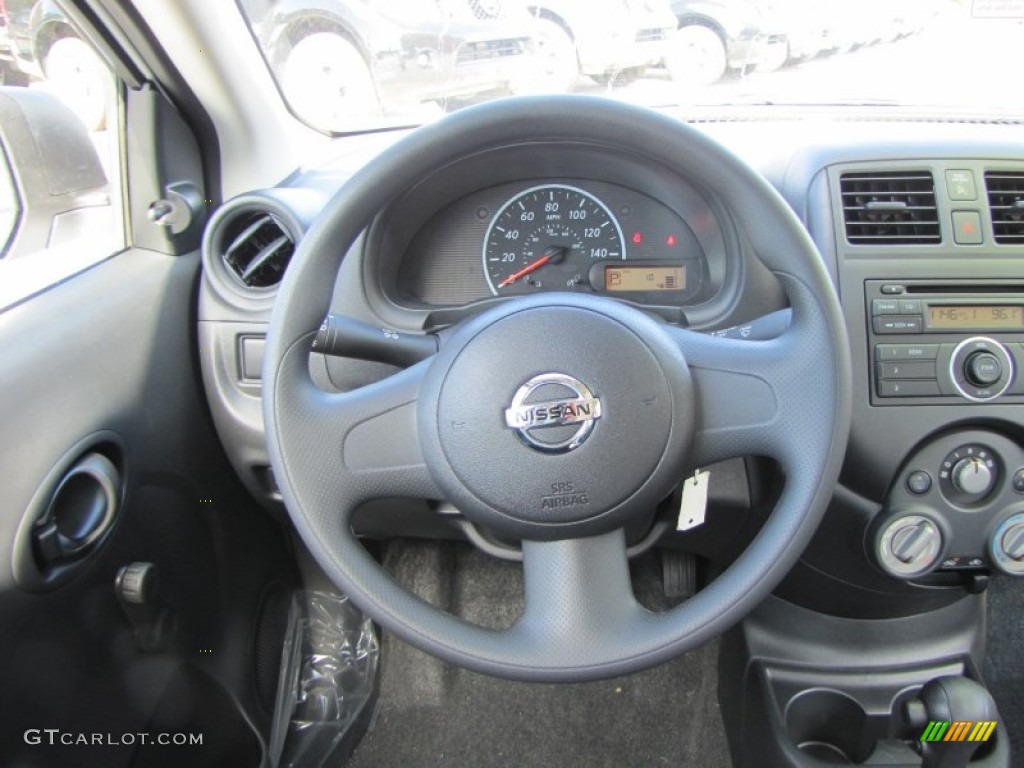 2012 Versa 1.6 S Sedan - Fresh Powder White / Charcoal photo #13