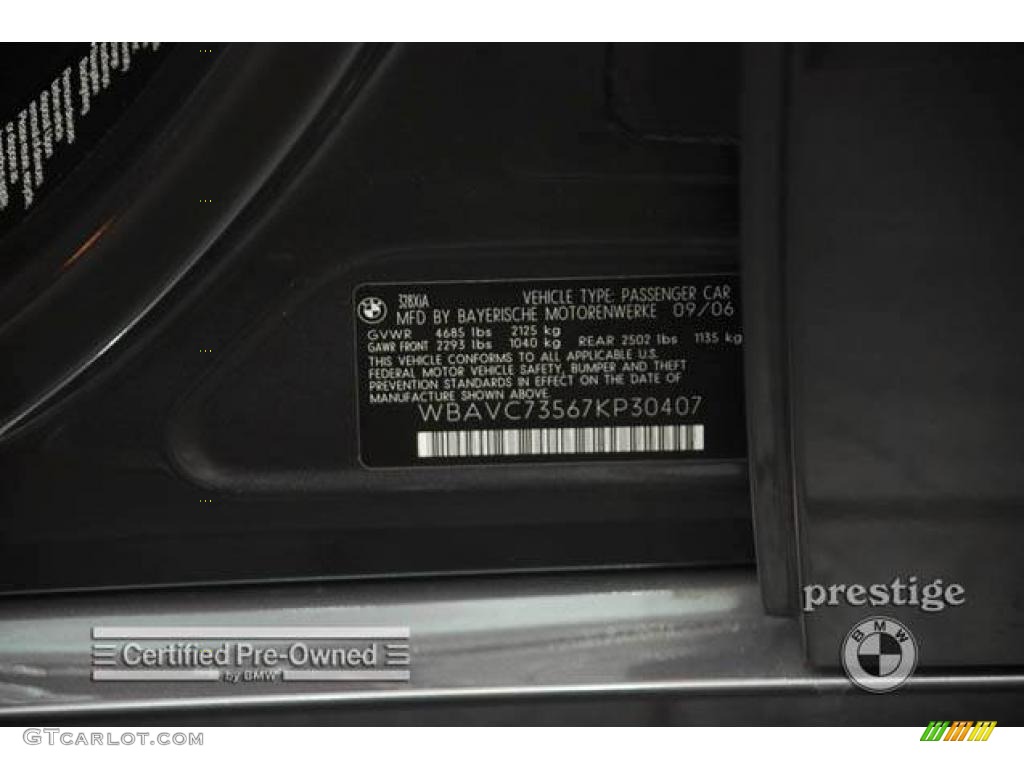 2007 3 Series 328xi Sedan - Sparkling Graphite Metallic / Black photo #10