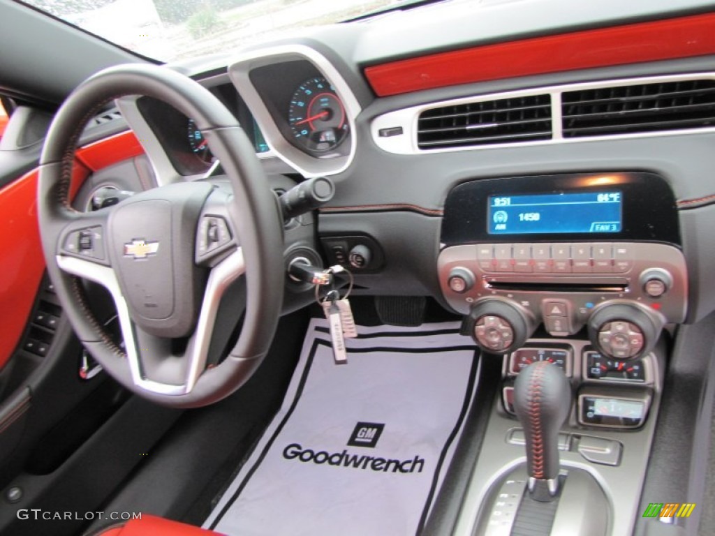 2012 Chevrolet Camaro LT Convertible Inferno Orange/Black Dashboard Photo #55237882