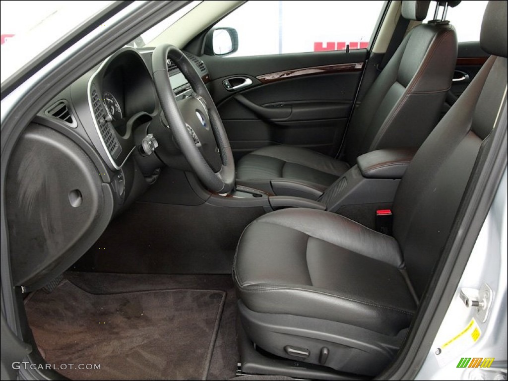 Black Interior 2010 Saab 9-3 2.0T Sport Sedan XWD Photo #55239097