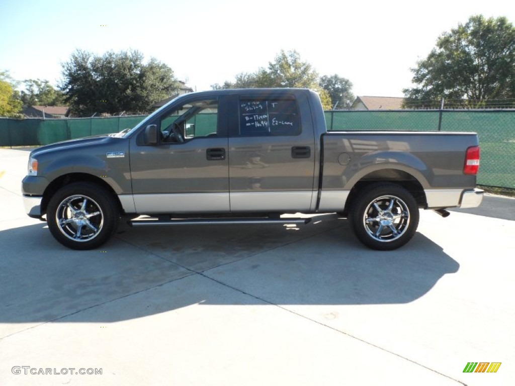 2006 F150 XLT SuperCrew - Dark Shadow Grey Metallic / Medium/Dark Flint photo #6