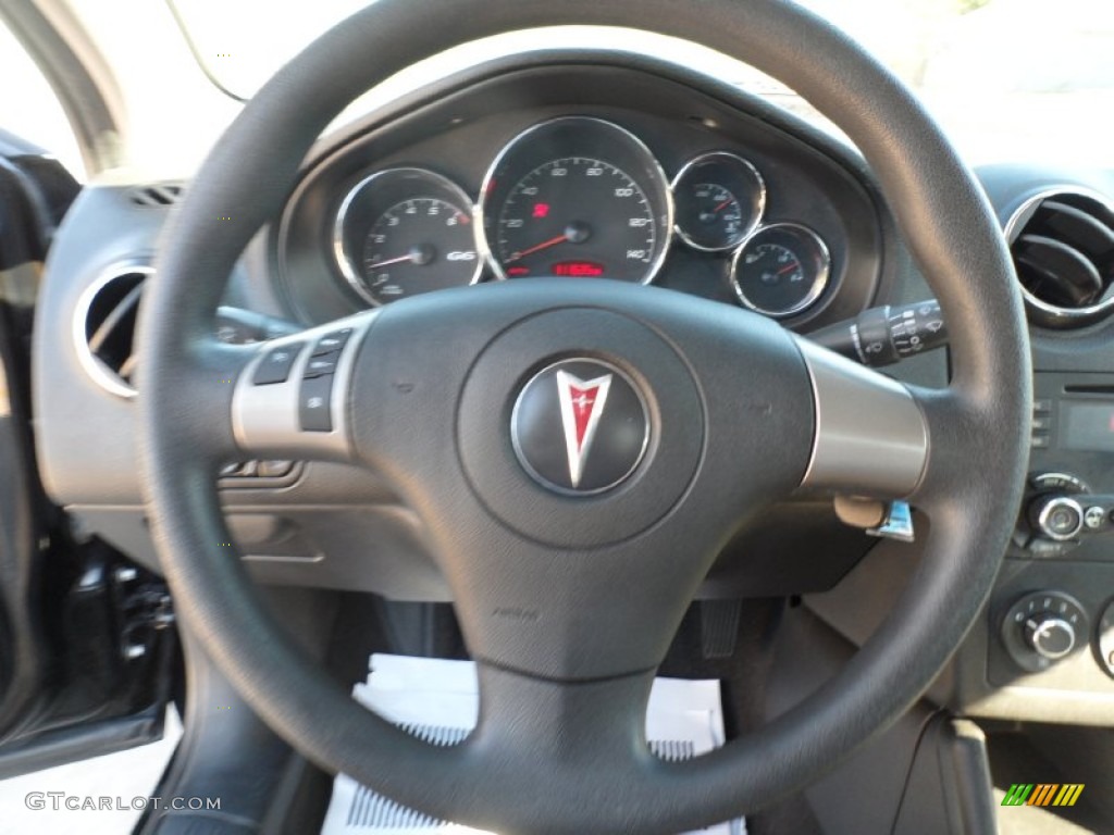 2006 Pontiac G6 V6 Sedan Ebony Steering Wheel Photo #55240267