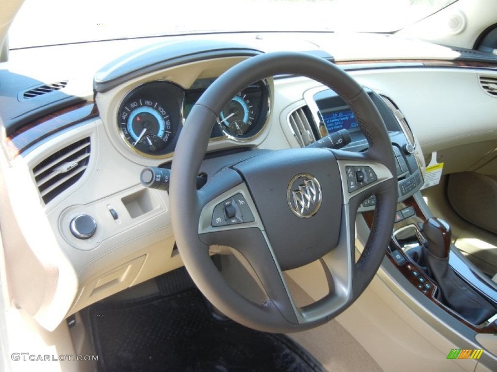2011 Buick LaCrosse CX Cocoa/Cashmere Steering Wheel Photo #55241779