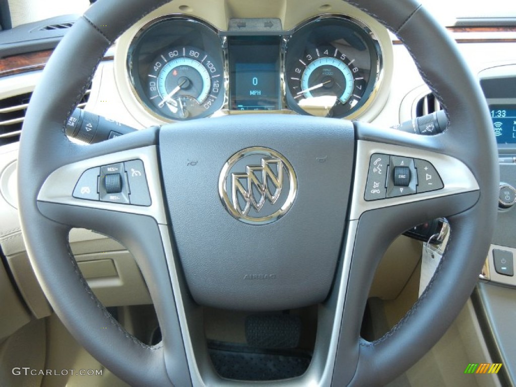 2011 Buick LaCrosse CX Cocoa/Cashmere Steering Wheel Photo #55241786