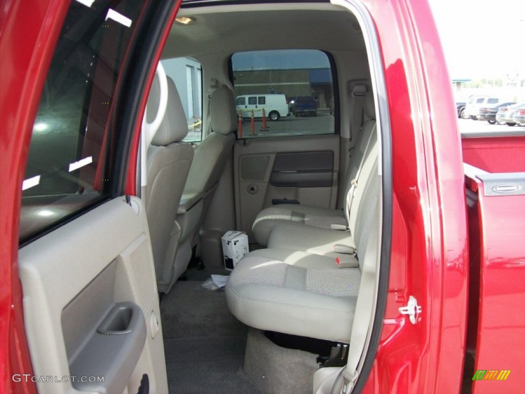 2008 Ram 3500 SLT Quad Cab 4x4 - Inferno Red Crystal Pearl / Khaki photo #14