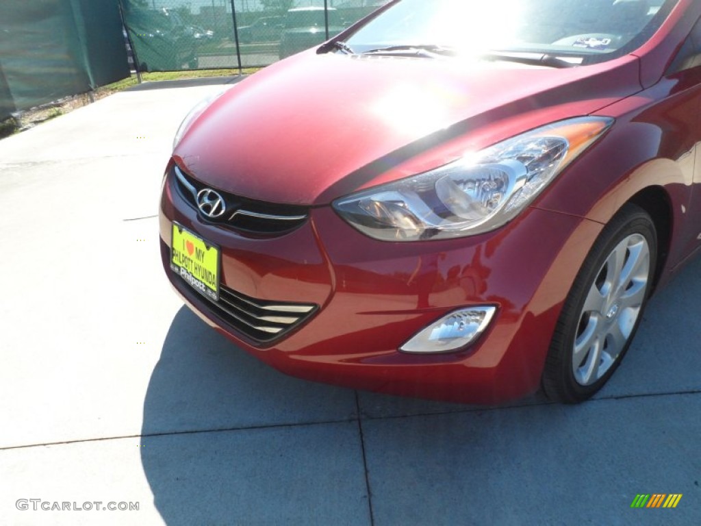 2012 Elantra Limited - Red Allure / Beige photo #10