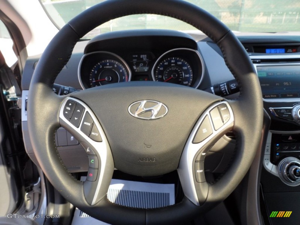 2012 Hyundai Elantra Limited Gray Steering Wheel Photo #55243401