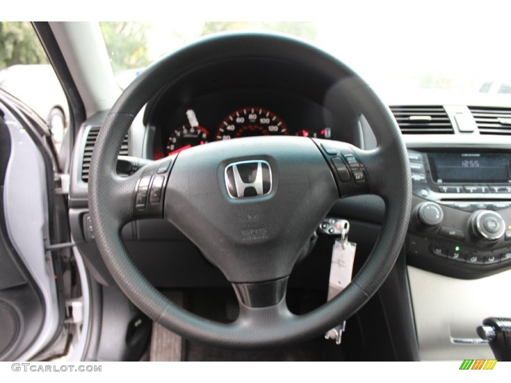 2004 Honda Accord EX Coupe Black Steering Wheel Photo #55243987