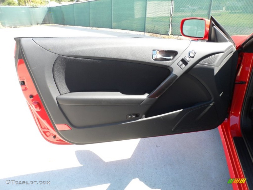 2012 Hyundai Genesis Coupe 2.0T Black Cloth Door Panel Photo #55244251