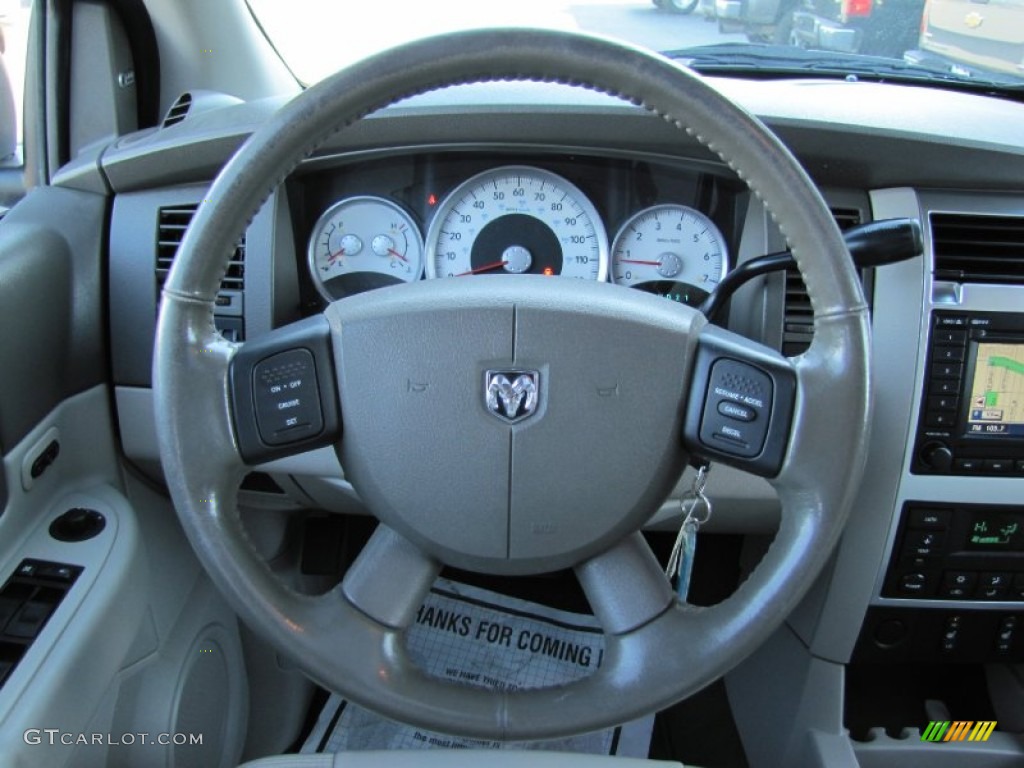2005 Dodge Durango Limited 4x4 Dark Khaki/Light Graystone Steering Wheel Photo #55245706