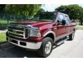 Dark Toreador Red Metallic 2005 Ford F250 Super Duty Lariat Crew Cab 4x4