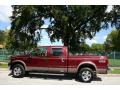 2005 Dark Toreador Red Metallic Ford F250 Super Duty Lariat Crew Cab 4x4  photo #4