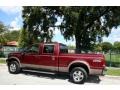 2005 Dark Toreador Red Metallic Ford F250 Super Duty Lariat Crew Cab 4x4  photo #5