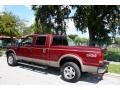 2005 Dark Toreador Red Metallic Ford F250 Super Duty Lariat Crew Cab 4x4  photo #6