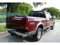 2005 Dark Toreador Red Metallic Ford F250 Super Duty Lariat Crew Cab 4x4  photo #10