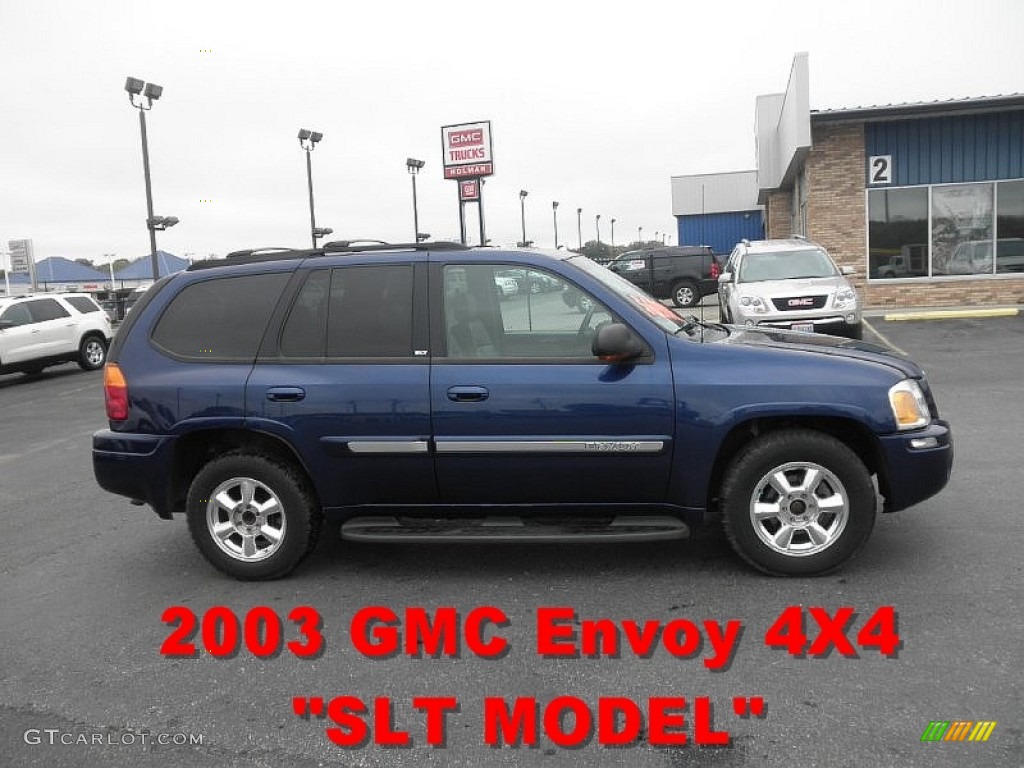 2003 Envoy SLT 4x4 - Indigo Blue Metallic / Medium Pewter photo #1