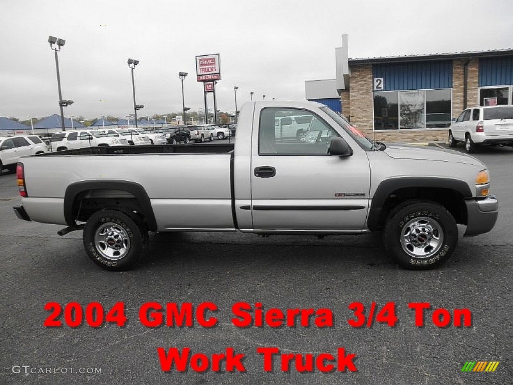 2004 Sierra 2500HD Work Truck Regular Cab - Silver Birch Metallic / Dark Pewter photo #1