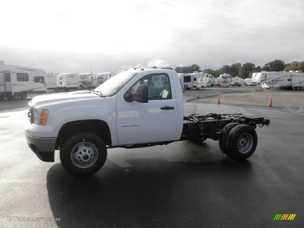 Summit White 2012 GMC Sierra 3500HD Regular Cab Chassis Exterior Photo #55249252