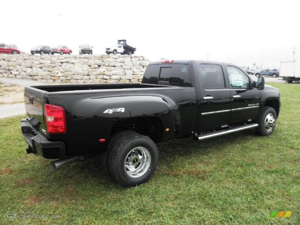 Onyx Black 2012 GMC Sierra 3500HD Denali Crew Cab 4x4 Dually Exterior Photo #55249732