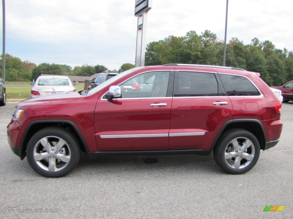 Deep Cherry Red Crystal Pearl 2012 Jeep Grand Cherokee Overland Exterior Photo #55250128