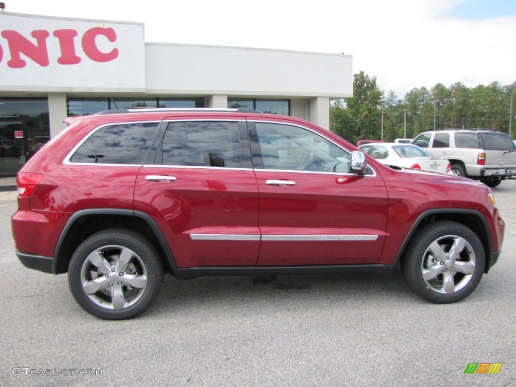 Deep Cherry Red Crystal Pearl 2012 Jeep Grand Cherokee Overland Exterior Photo #55250161