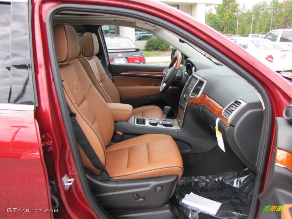 New Saddle/Black Interior 2012 Jeep Grand Cherokee Overland Photo #55250254