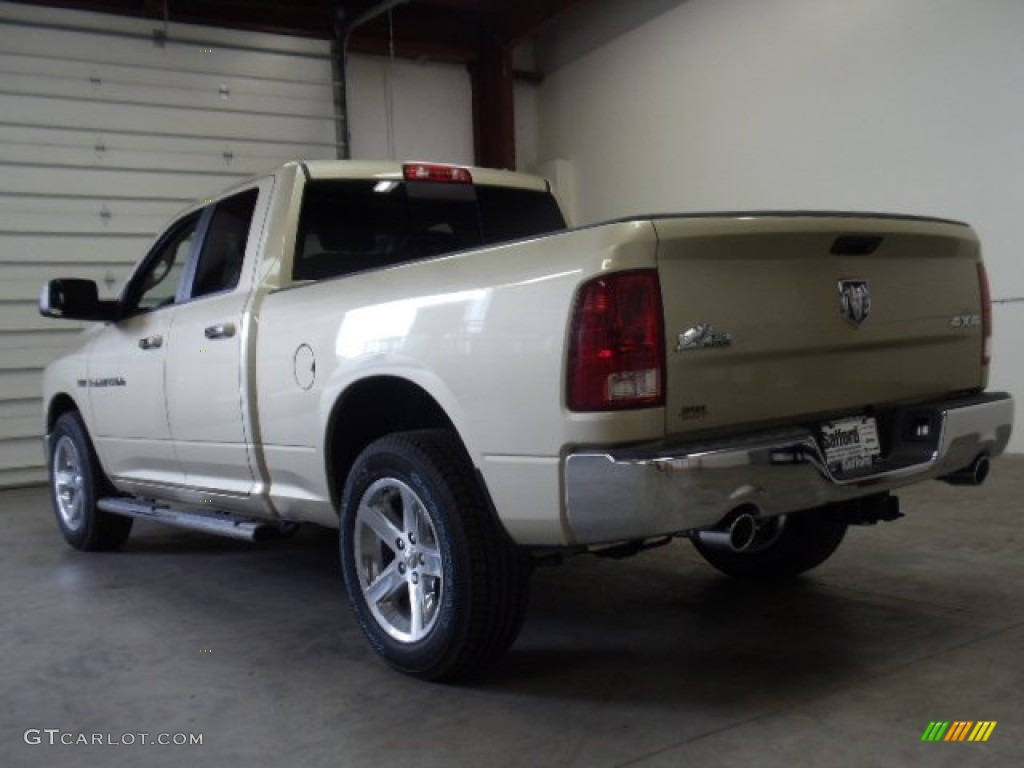 2011 Ram 1500 Big Horn Quad Cab 4x4 - White Gold / Dark Slate Gray/Medium Graystone photo #3