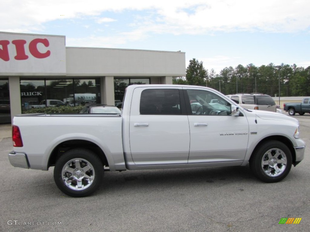 2012 Ram 1500 Laramie Crew Cab - Bright White / Dark Slate Gray/Medium Graystone photo #8