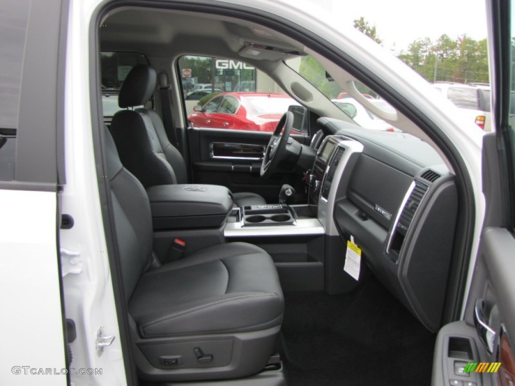 2012 Ram 1500 Laramie Crew Cab - Bright White / Dark Slate Gray/Medium Graystone photo #14