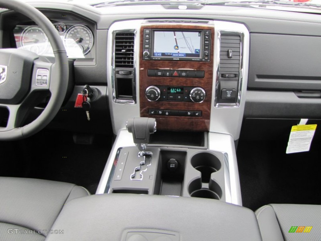2012 Dodge Ram 1500 Laramie Crew Cab Dark Slate Gray/Medium Graystone Dashboard Photo #55251115