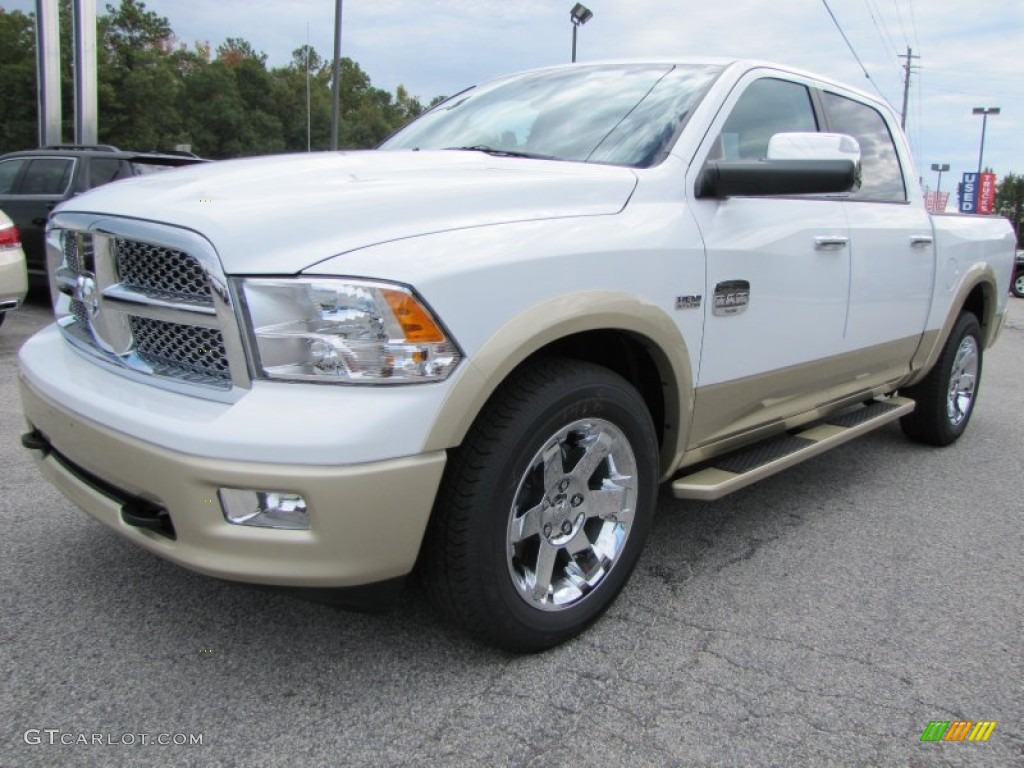 Bright White 2012 Dodge Ram 1500 Laramie Longhorn Crew Cab 4x4 Exterior Photo #55251187