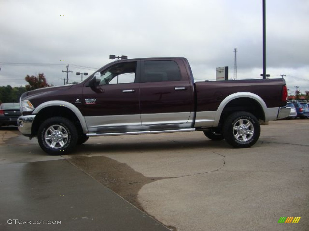 Deep Cherry Red Crystal Pearl 2012 Dodge Ram 2500 HD Laramie Crew Cab 4x4 Exterior Photo #55252400