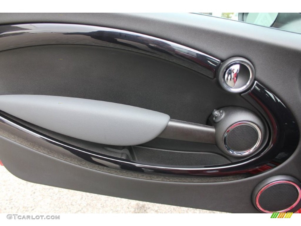 2009 Mini Cooper John Cooper Works Hardtop Checkered Carbon Black/Black Door Panel Photo #55253132