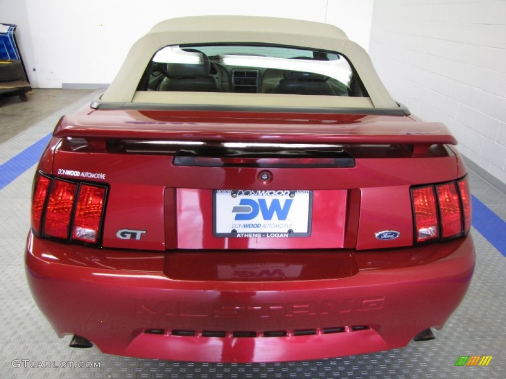 2004 Mustang GT Convertible - Redfire Metallic / Medium Parchment photo #7