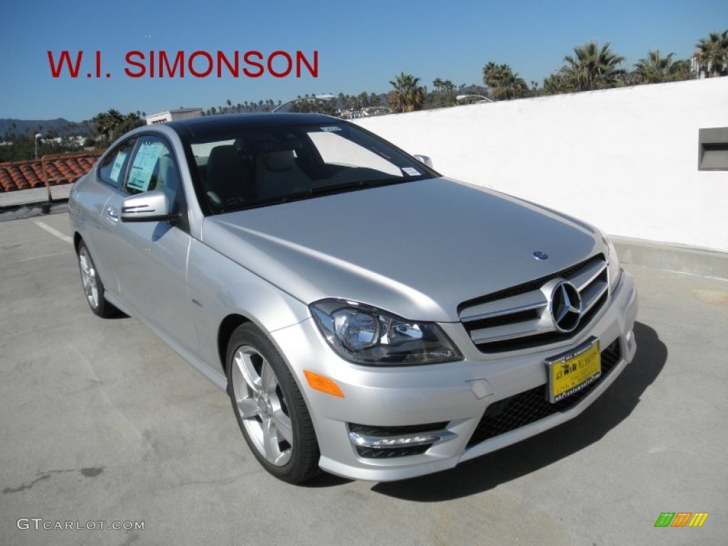 2012 C 250 Coupe - Iridium Silver Metallic / Ash photo #1