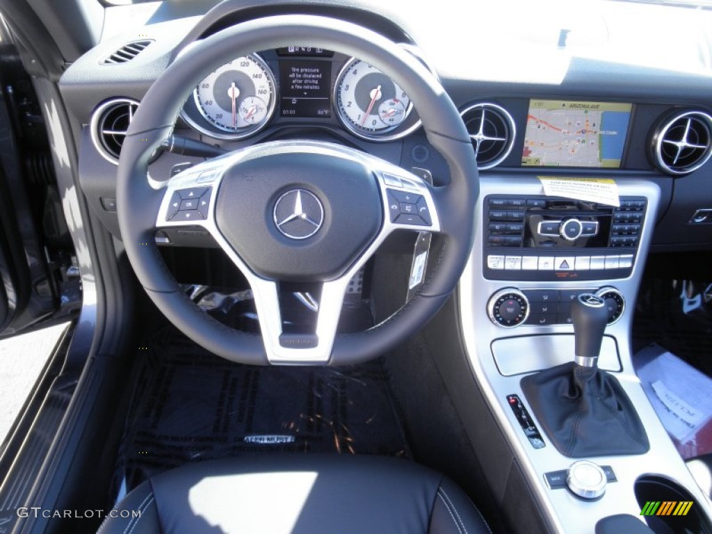 2012 Mercedes-Benz SLK 350 Roadster Black Dashboard Photo #55256155