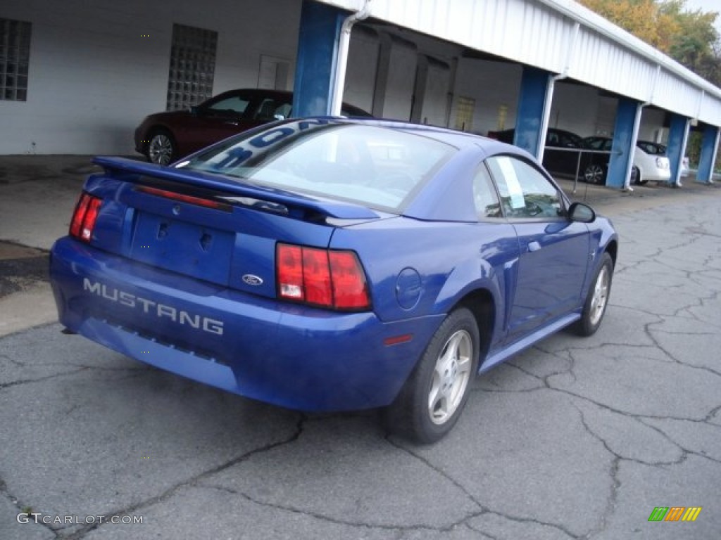 2003 Mustang V6 Coupe - Sonic Blue Metallic / Dark Charcoal/Medium Graphite photo #8