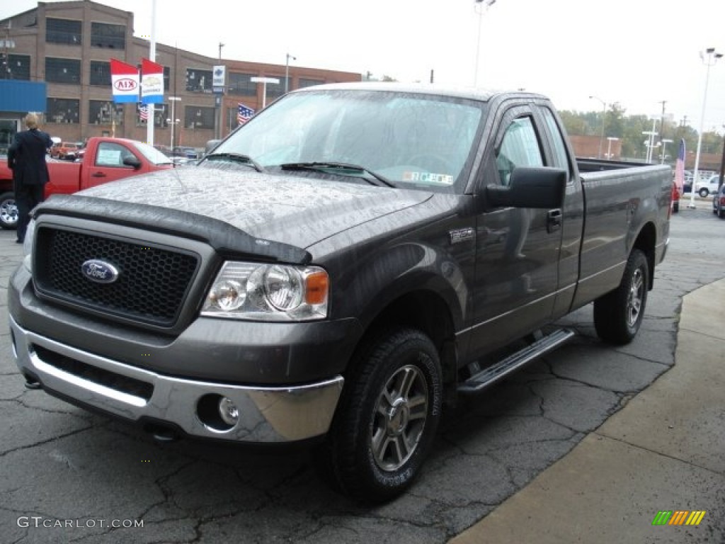 2006 F150 XLT Regular Cab 4x4 - Dark Shadow Grey Metallic / Medium Flint photo #4