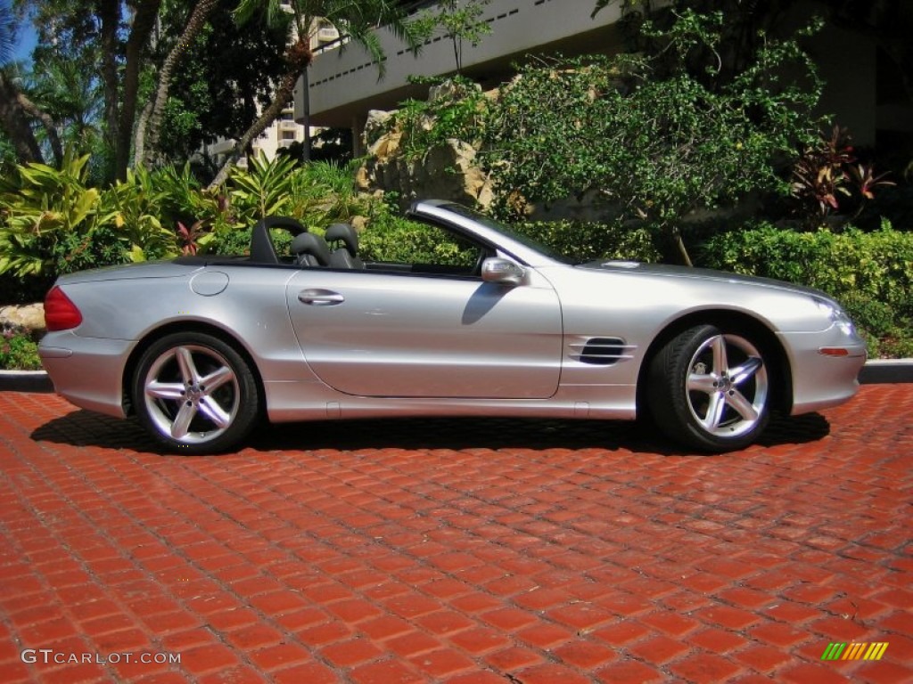 Brilliant Silver Metallic 2004 Mercedes-Benz SL 500 Roadster Exterior Photo #55262338