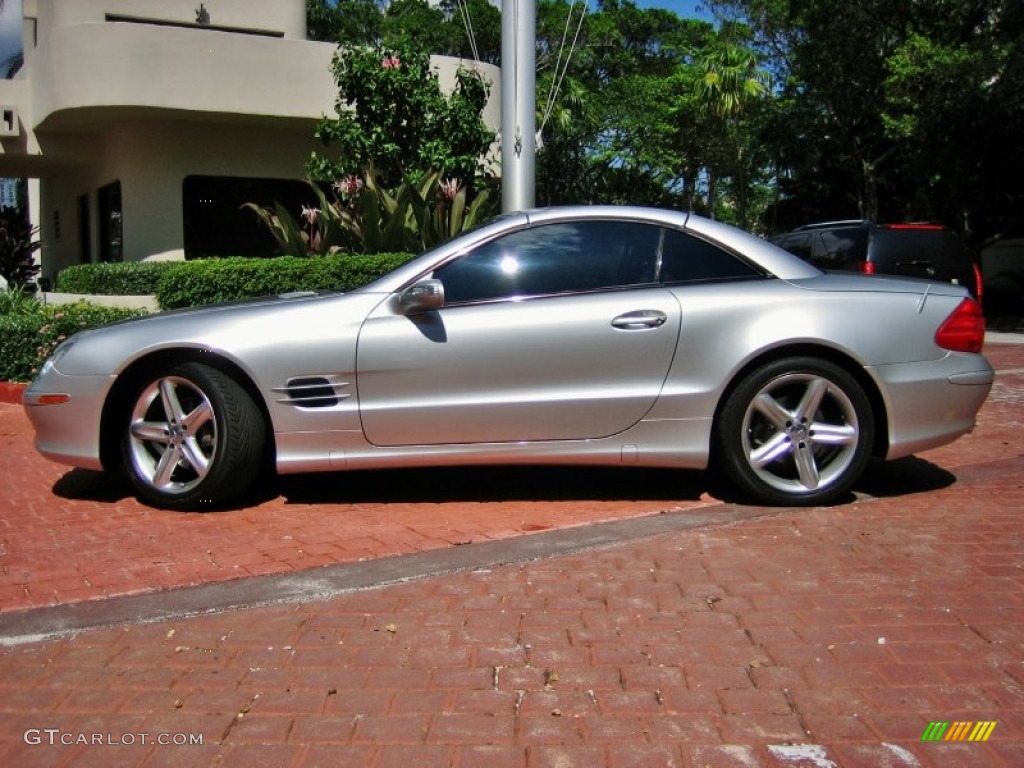 Brilliant Silver Metallic 2004 Mercedes-Benz SL 500 Roadster Exterior Photo #55262347