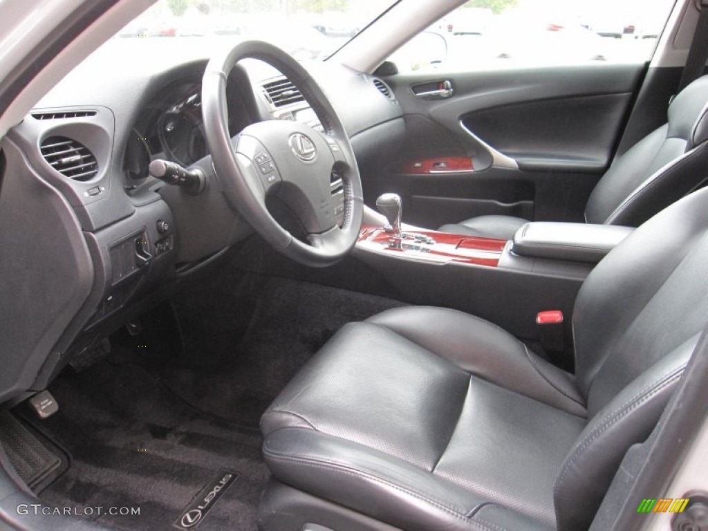Black Interior 2008 Lexus IS 250 AWD Photo #55262428