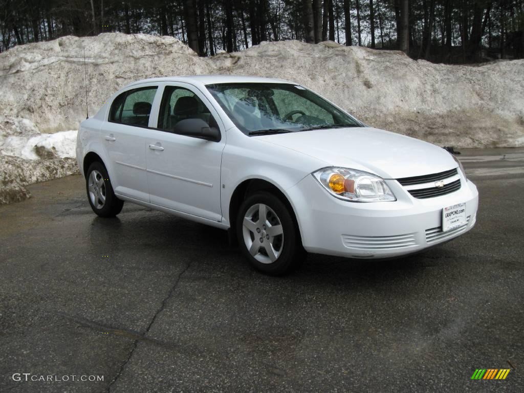 2007 Cobalt LS Sedan - Summit White / Gray photo #1