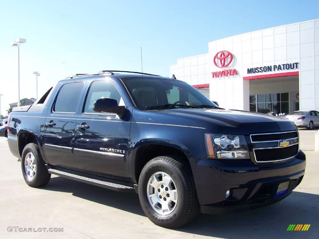 2008 Avalanche LT - Dark Blue Metallic / Ebony/Light Cashmere photo #1