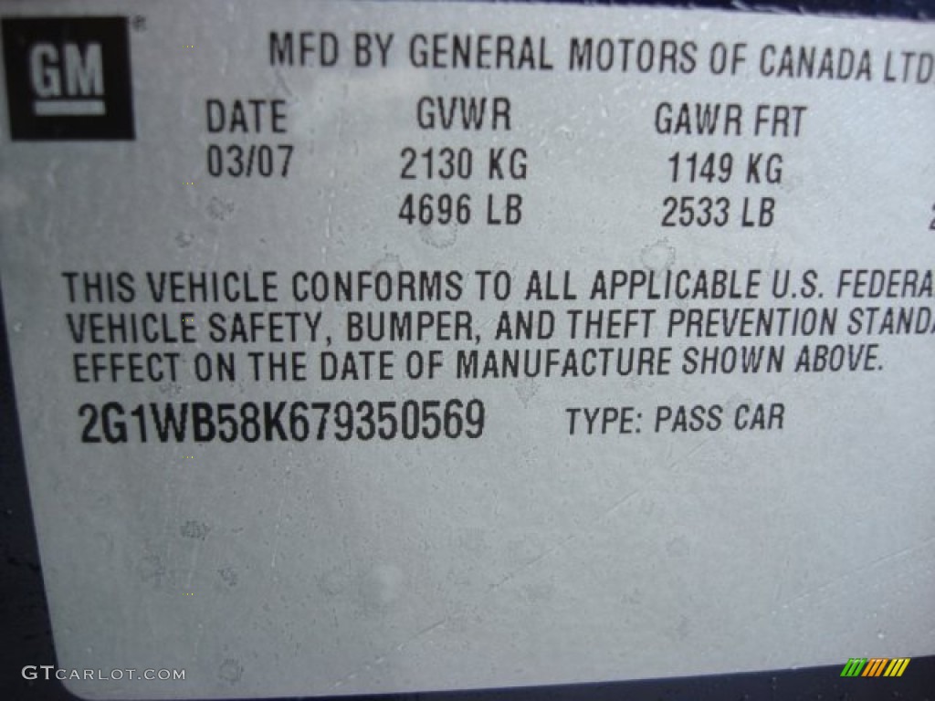 2007 Impala LS - Imperial Blue Metallic / Gray photo #16