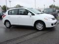 2010 Fresh Powder White Nissan Versa 1.8 S Hatchback  photo #2