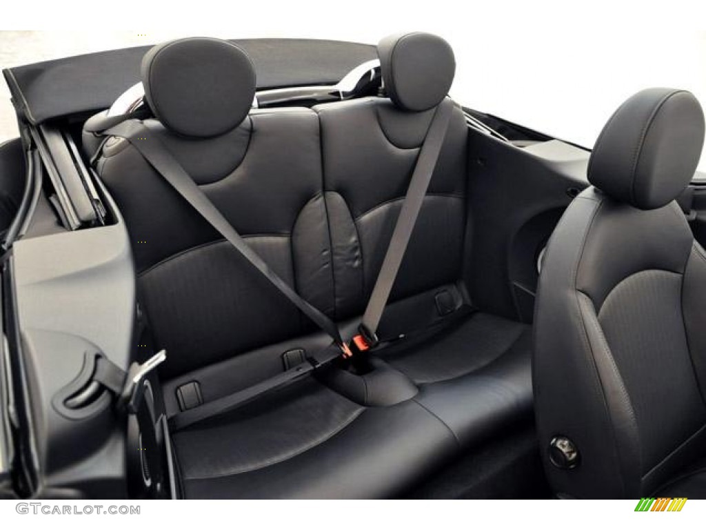 Punch Carbon Black Leather Interior 2011 Mini Cooper S Convertible Photo #55269625