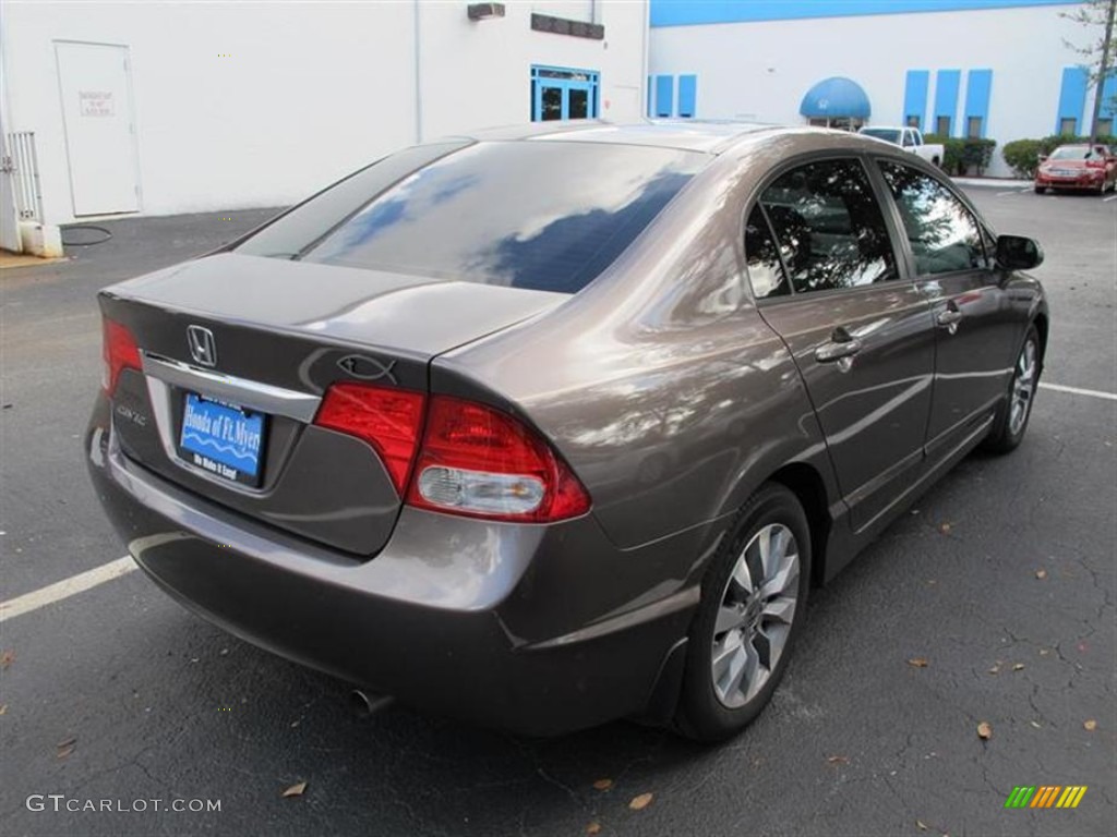 2010 Civic EX Sedan - Urban Titanium Metallic / Beige photo #2
