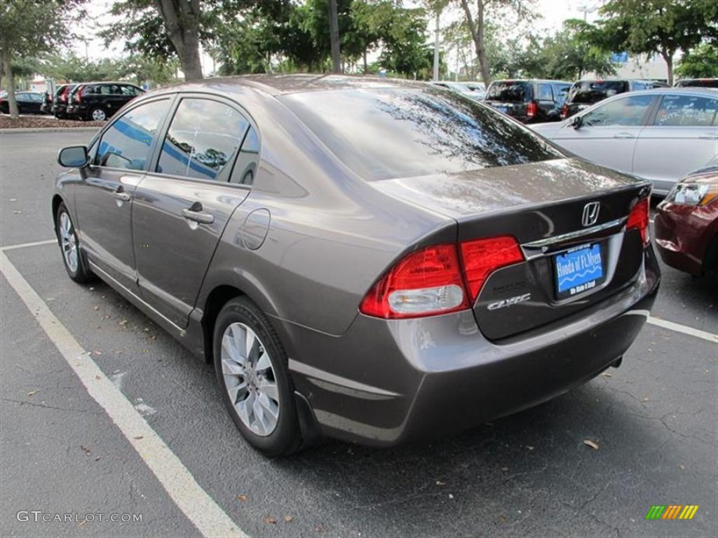 2010 Civic EX Sedan - Urban Titanium Metallic / Beige photo #3