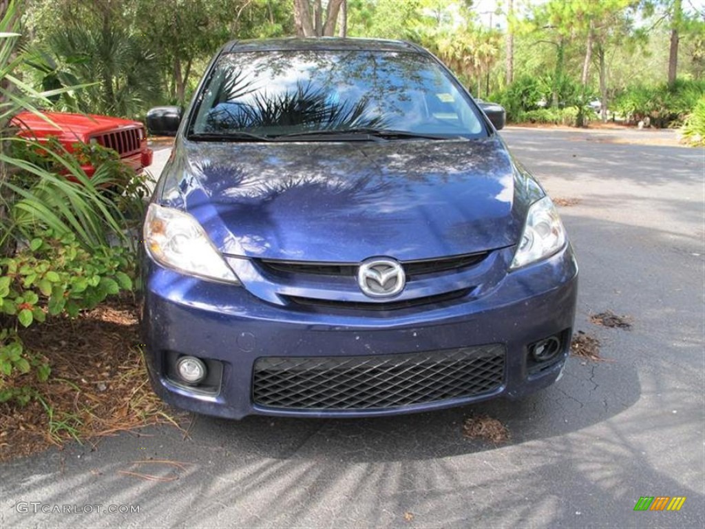 2007 MAZDA5 Sport - Strato Blue Mica / Black photo #1